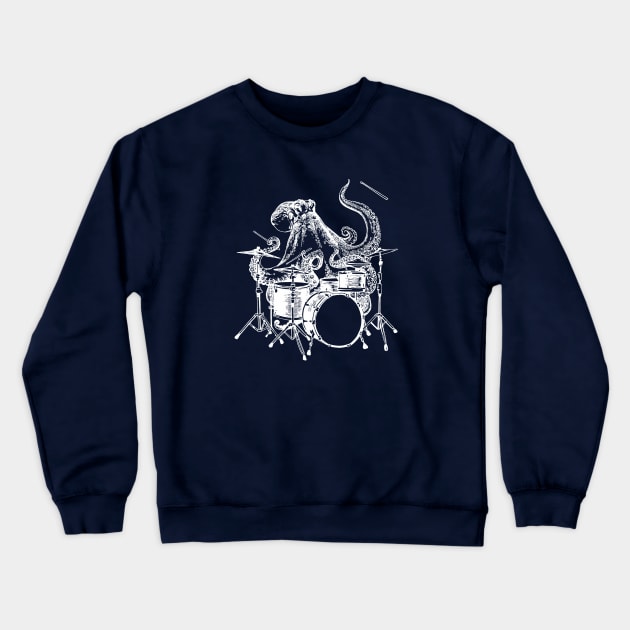 SEEMBO Octopus Playing Drums Drummer Drumming Band Crewneck Sweatshirt by SEEMBO